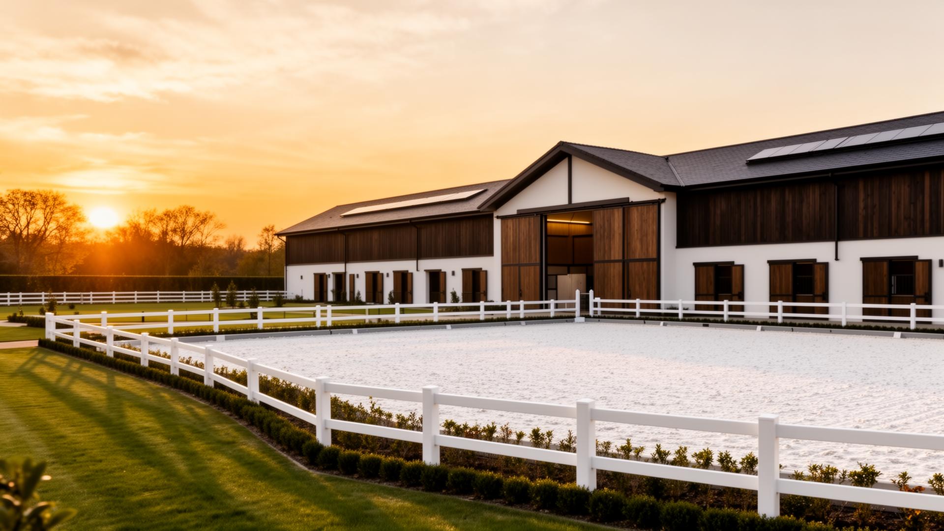 The stable at golden hour